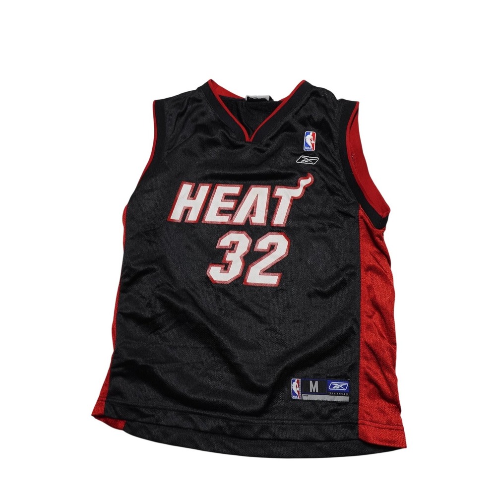 Miami Heat Jersey Boys M Black NBA Basketball Shaquille O'Neal 32 Reebok